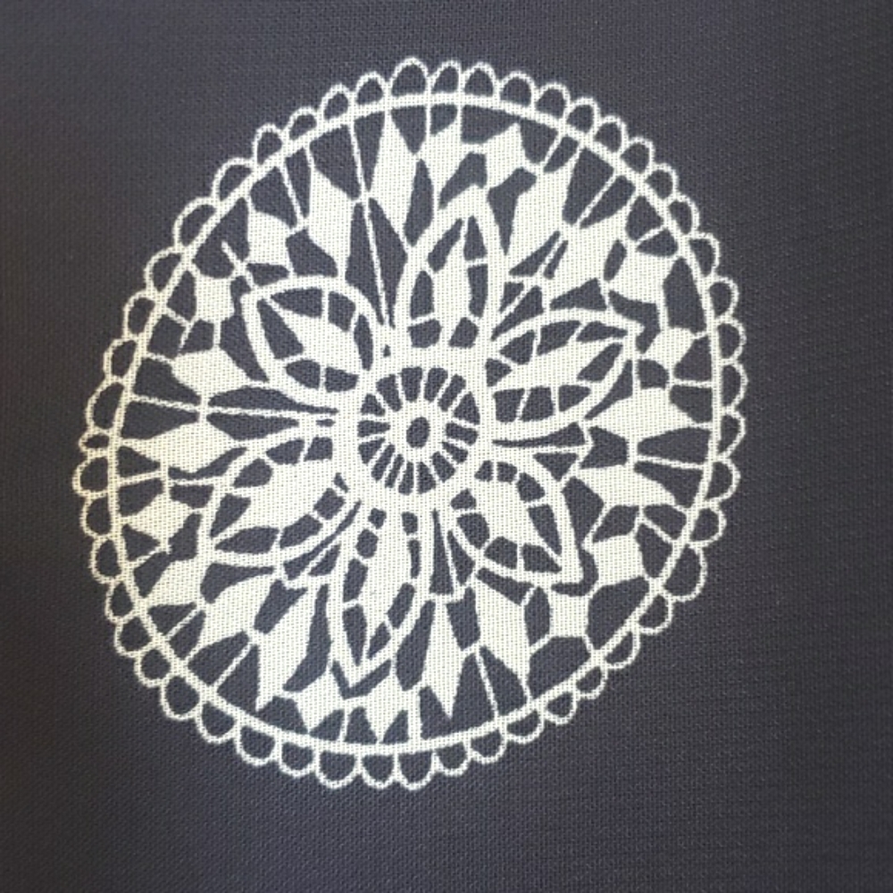 Vintage Navy Blue Mandala Print Flowy Pleated Skirt M/L - Picture 11 of 12
